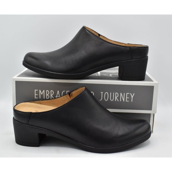 Dankso EU 38 US 7.5-8 Carrie Burnished Black Nubuck Slip On Clogs Shoes - Picture 14 of 16